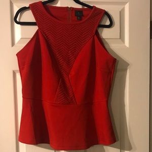 Worthington Red Peplum Blouse
